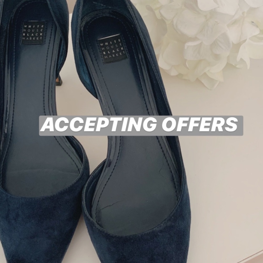 Navy Blue Suede Pumps ACCEPTING OFFERS!!!
